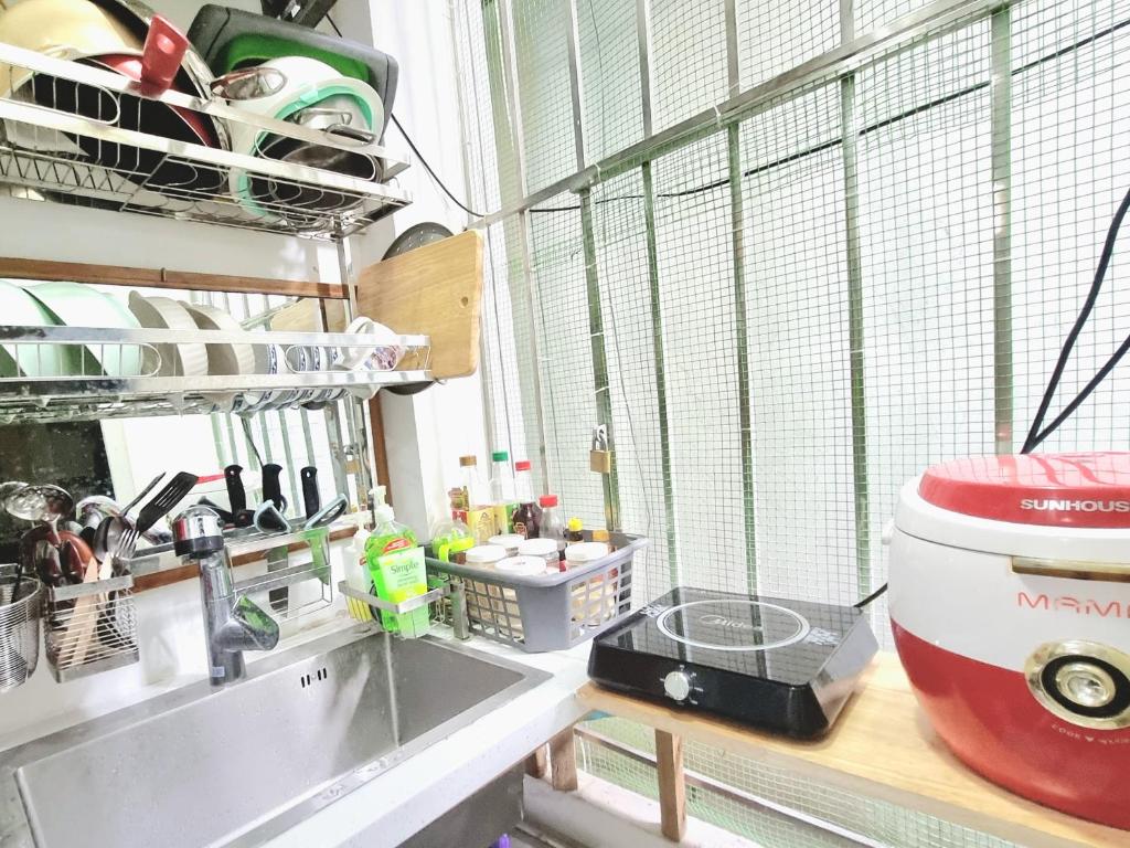 The mini apartment includes breakfast