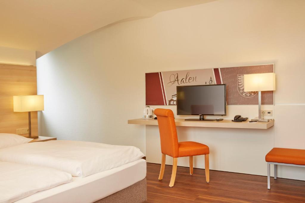 Двухместный (Двухместный номер Делюкс с 1 кроватью), H+ Hotel Limes Thermen Aalen