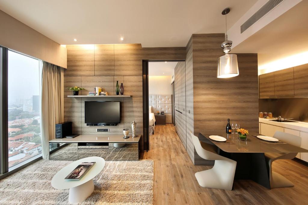 Апартаменты (Представительские апартаменты с 1 спальней), Pan Pacific Serviced Suites Beach Road