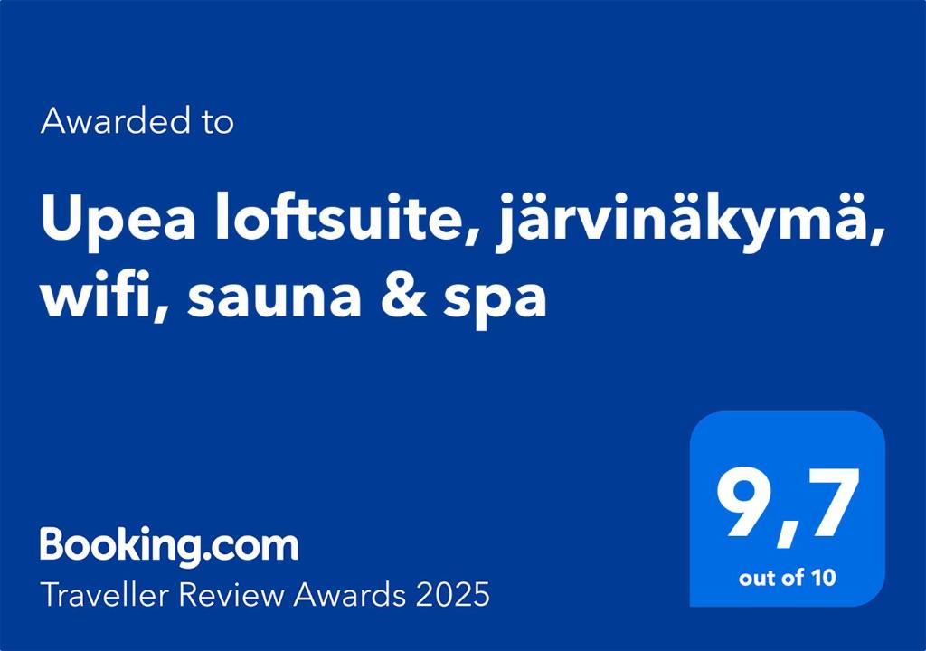 Upea loftsuite, järvinäkymä, wifi, sauna & spa - Tap to explore photos