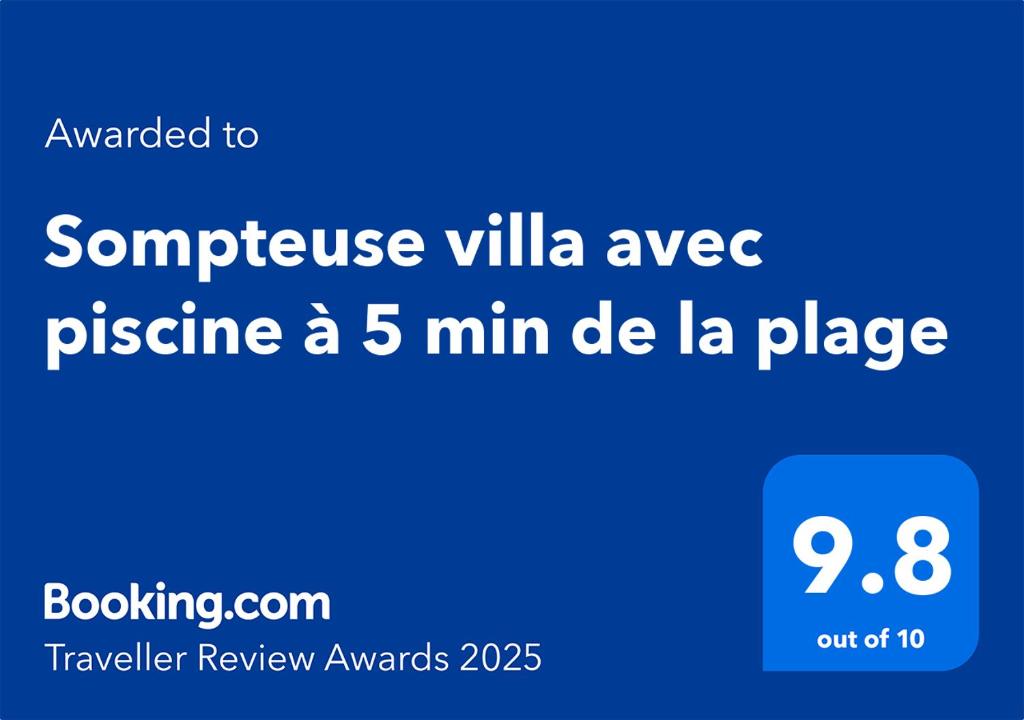 Sompteuse villa avec piscine à 5 min de la plage photo 1