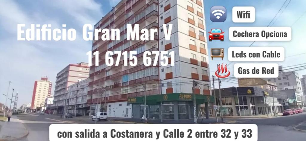 Costanera y Centro 3 ambientes hasta 6 personas Vista a la Playa Edificio Gran Mar 5 photo 2