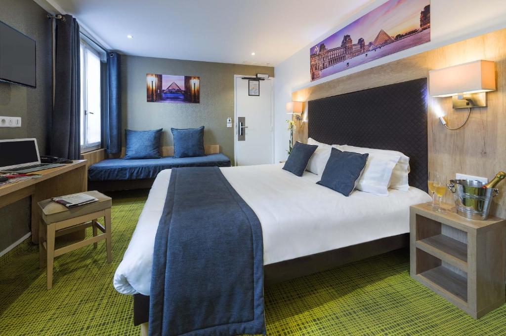 Двухместный (Улучшенный двухместный номер с 1 кроватью), Hôtel Eugénie