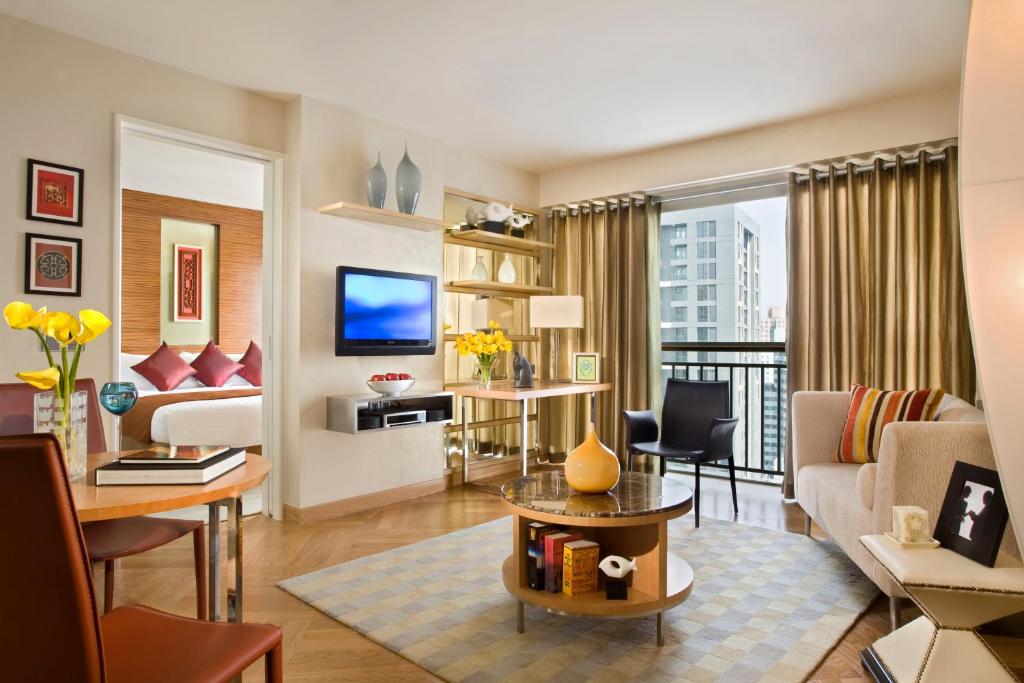 Апартаменты (Апартаменты Делюкс с 1 спальней и завтраком), Ascott Guangzhou