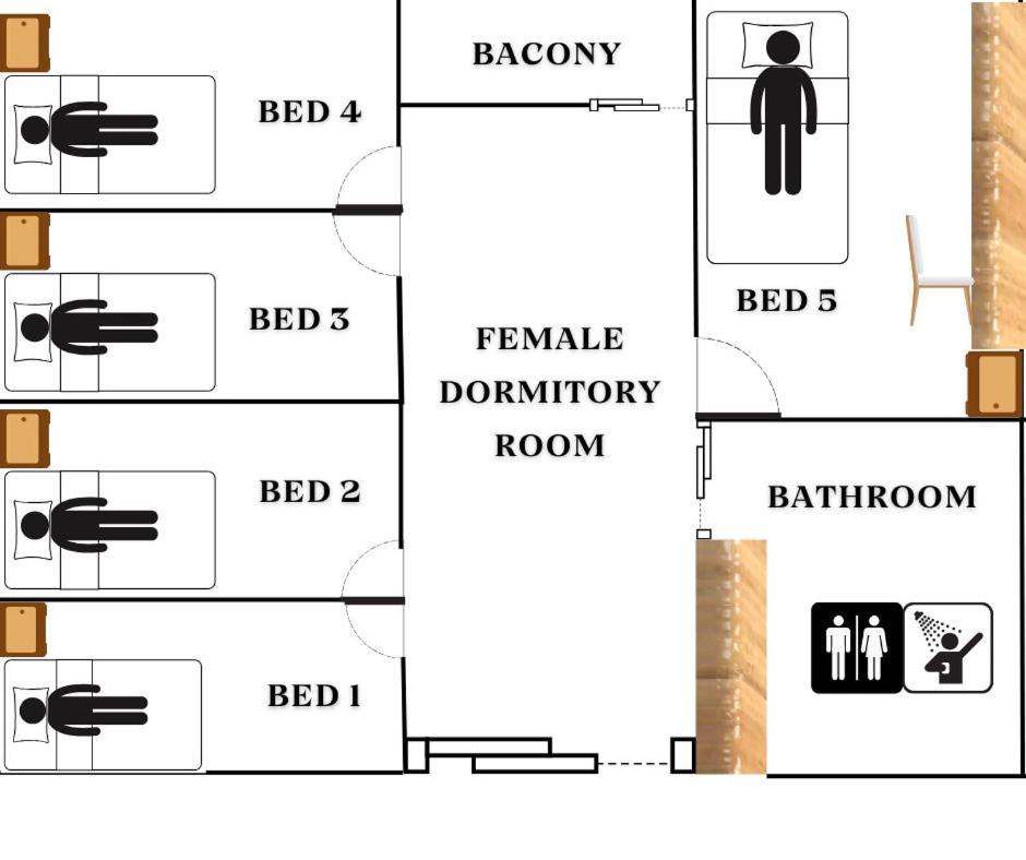 Shi-ro-i Poshtel Room Type - Single Bed in Female Dormitory Room