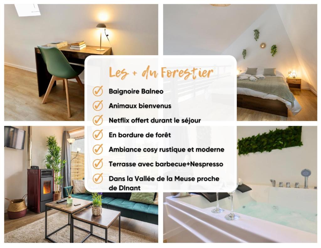 Le Forestier - Moderne & Confort - Balnéo Netflix Gratuit BBQ Terrasse -Animaux bienvenus photo 2