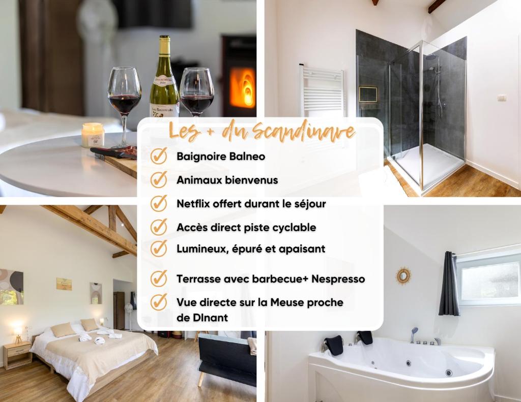 Le Scandinave - Balnéo & Netflix - Terrasse Barbecue - Confort & Détente - Piste Cyclable Meuse photo 2