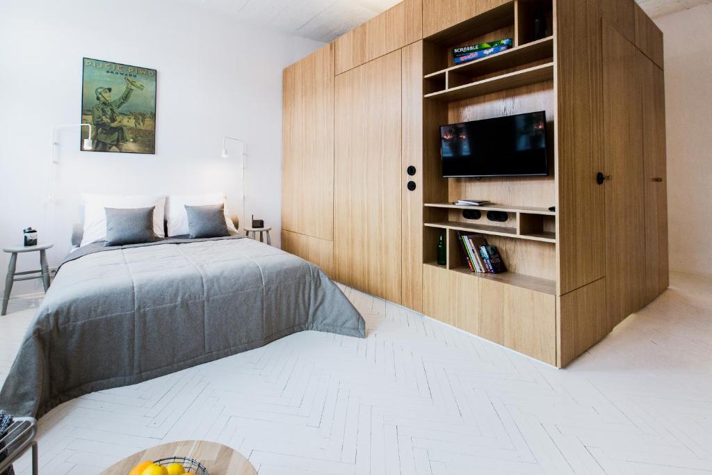 Апартаменты (Апартаменты-студио с видом на город), Apartamenty Browar Perła - Perła Brewery Apartments