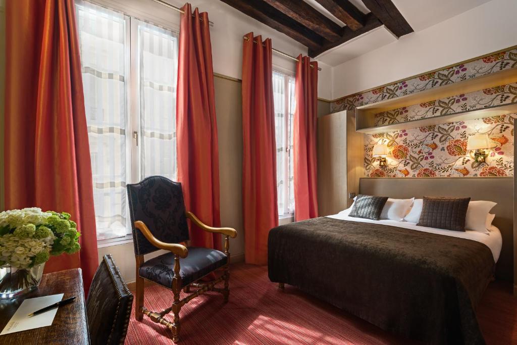 Двухместный (Улучшенный двухместный номер с 1 кроватью), Hôtel Saint-Paul Rive-Gauche