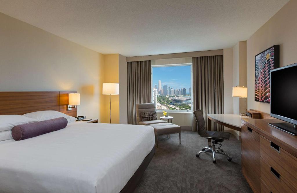 Четырехместный (Номер с кроватью размера «king-size» и видом на озеро), Hyatt Regency McCormick Place