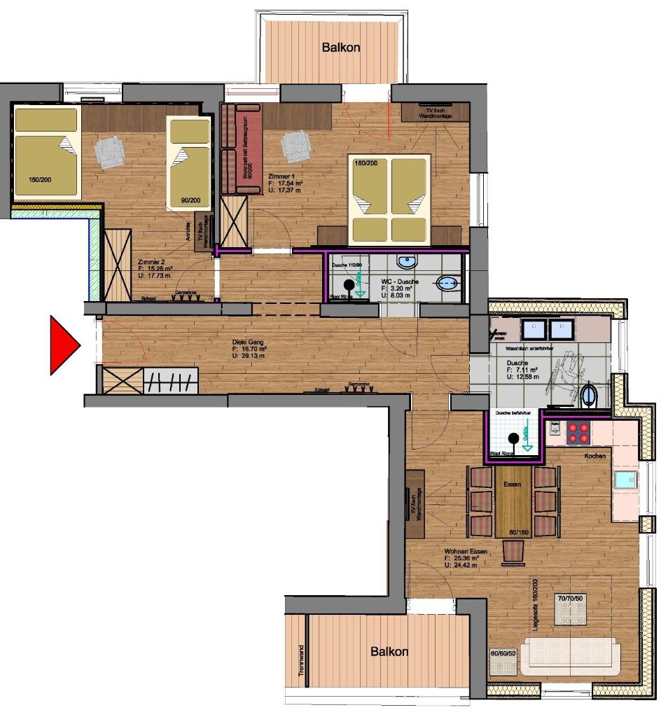 Апартаменты (Улучшенные апартаменты), Appartements Rofan