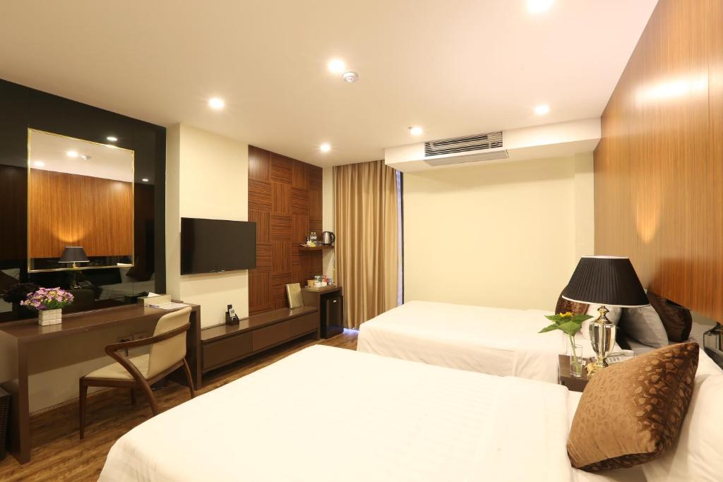 Двухместный (Двухместный номер Делюкс с 2 отдельными кроватями), Au Viet Hotel