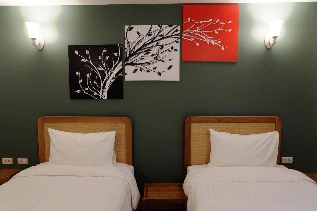 Двухместный (Двухместный номер Делюкс с 2 отдельными кроватями), Cozy@9Hotel&Kitchen