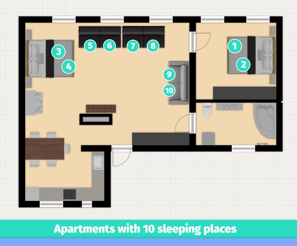 DaugavaLuxApartments Free Parking Room Type - One-Bedroom Apartment with Fireplace