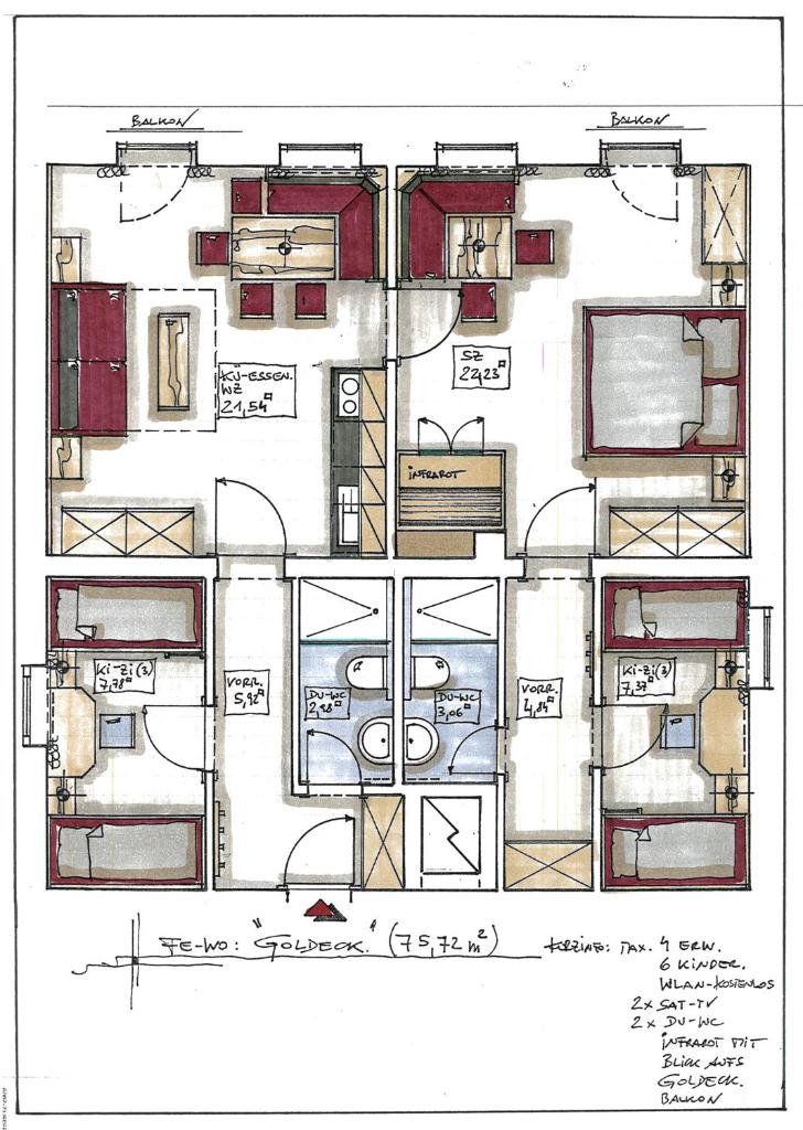 Апартаменты (Апартаменты с 3 спальнями), Allesbauer - Familie Preis