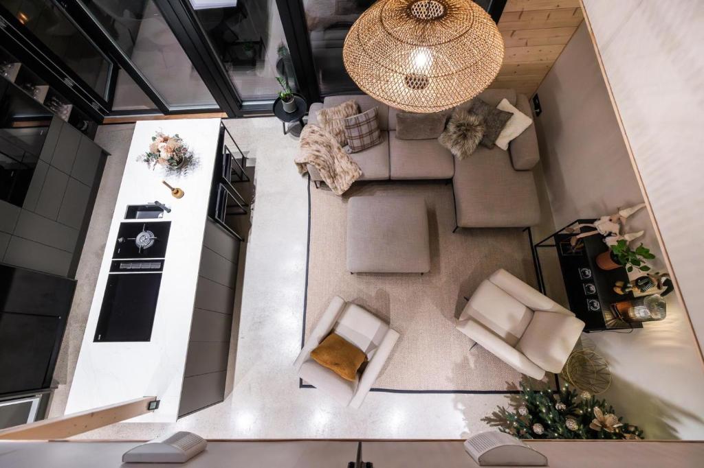 Villa Log modern interior - Tap to explore photos