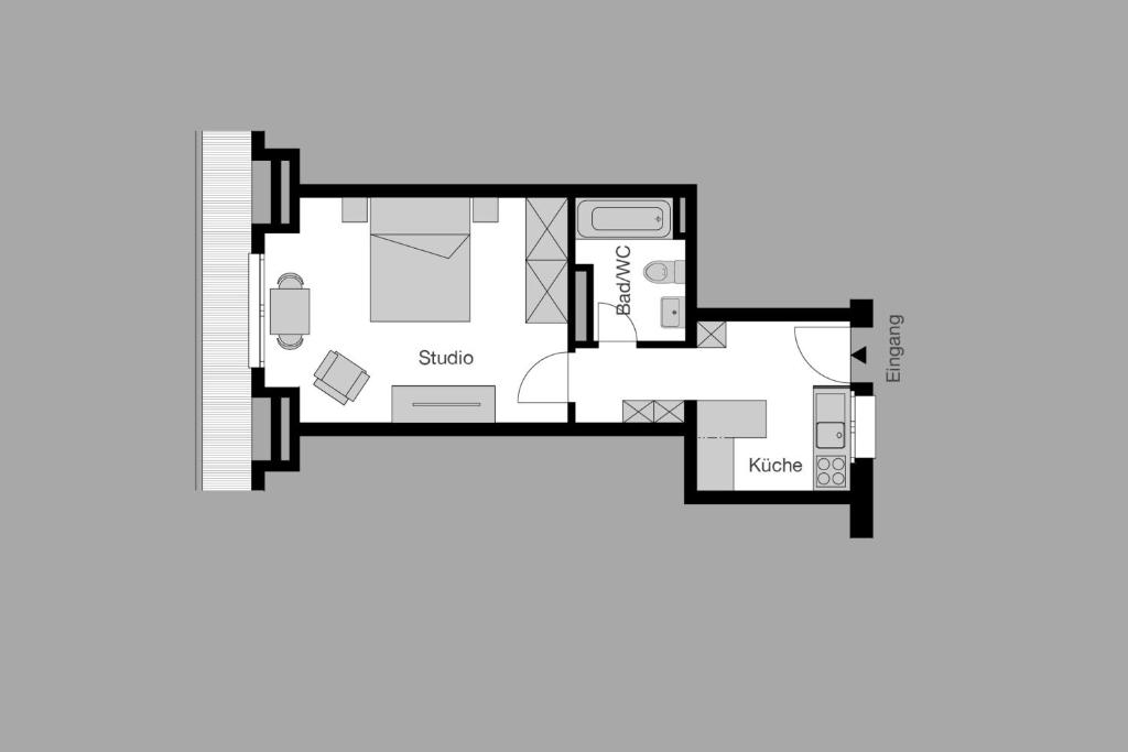 Апартаменты (Улучшенные апартаменты в пентхаусе), City Stay Furnished Apartments - Forchstrasse