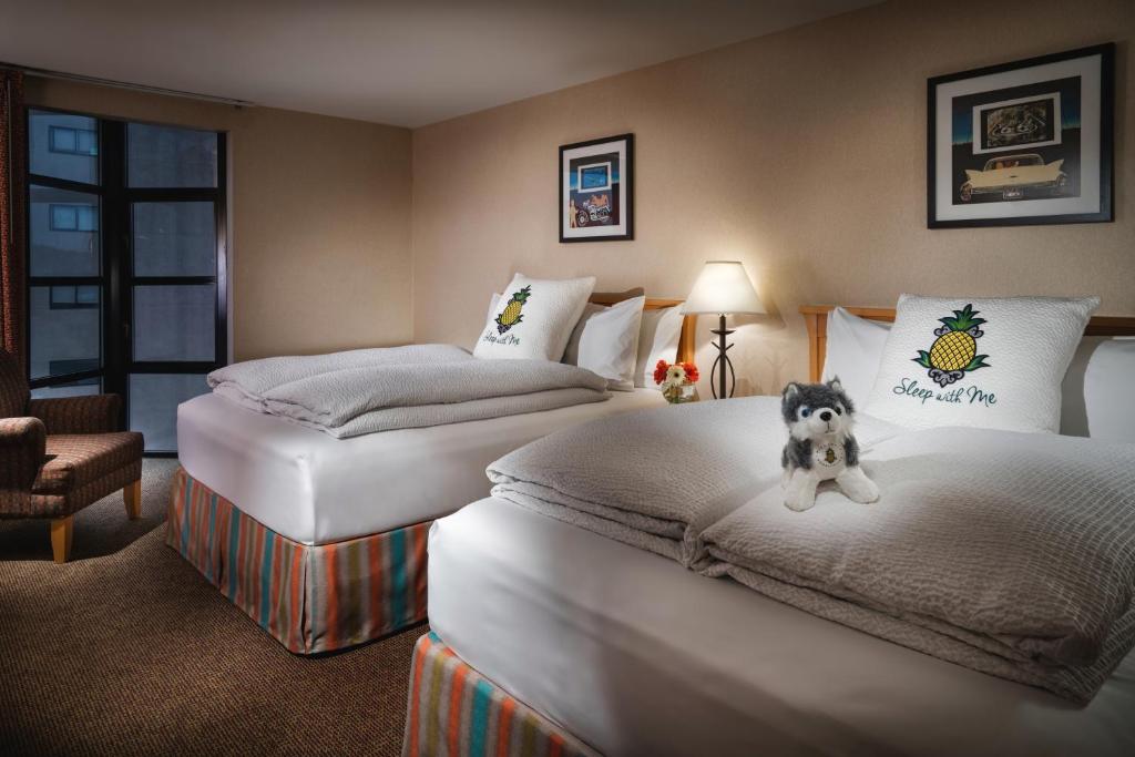 Четырехместный (Номер Делюкс с 2 кроватями размера «queen-size»), Staypineapple, University Inn, University District Seattle