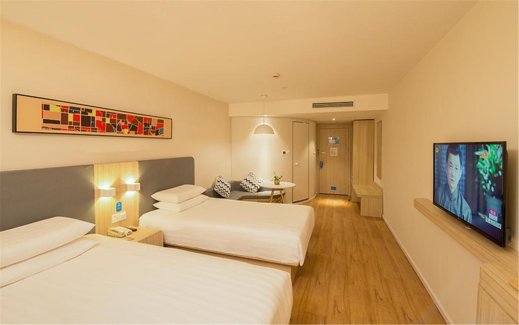 Двухместный (Двухместный номер с 2 отдельными кроватями), Hanting Express Suzhou Industrial Park Feng Huang Xintiandi
