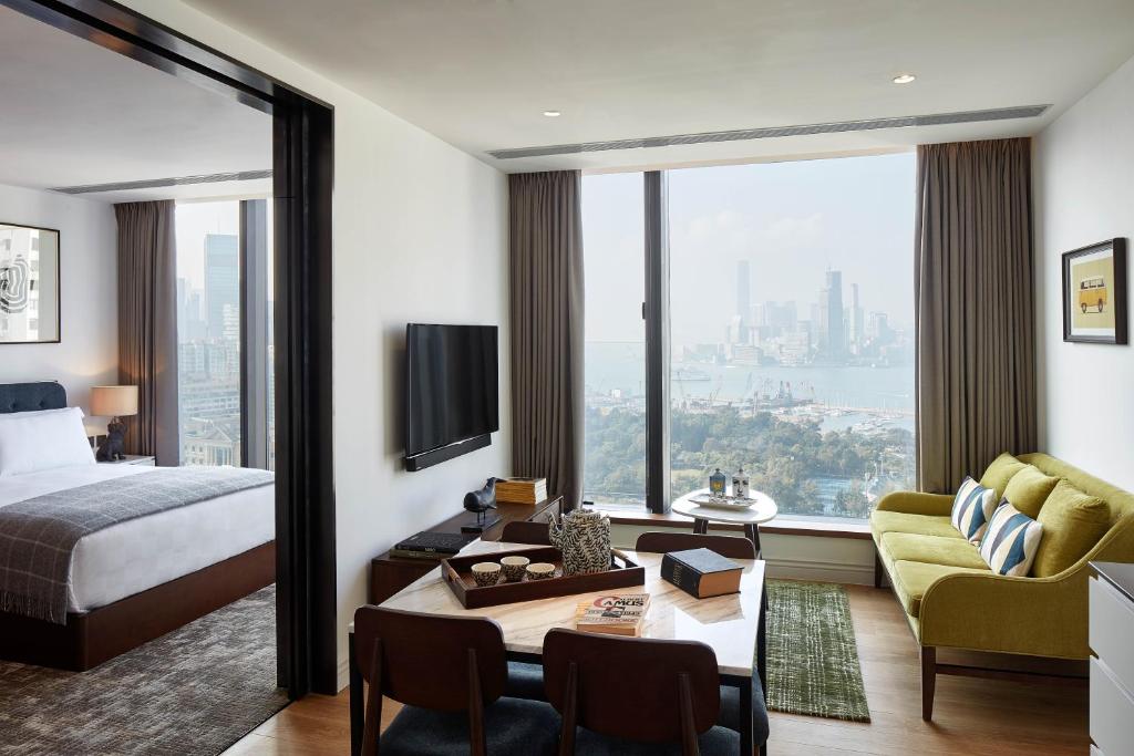 Апартаменты (Улучшенные апартаменты с 1 спальней, вид на гавань), Little Tai Hang