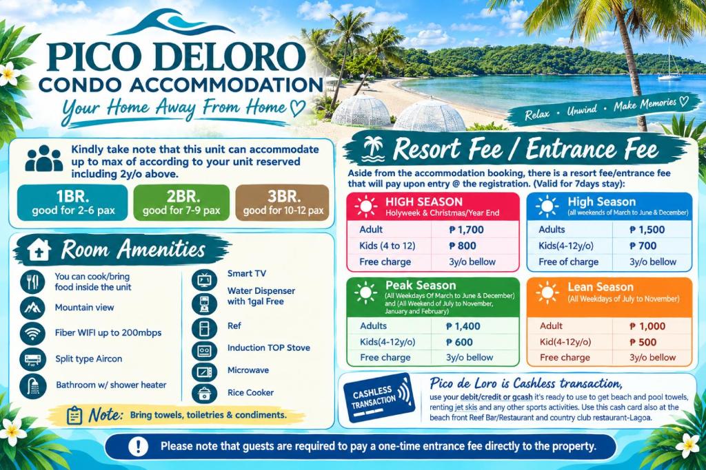 Pico de Loro Condo Accommodation for Rent, Nasugbu