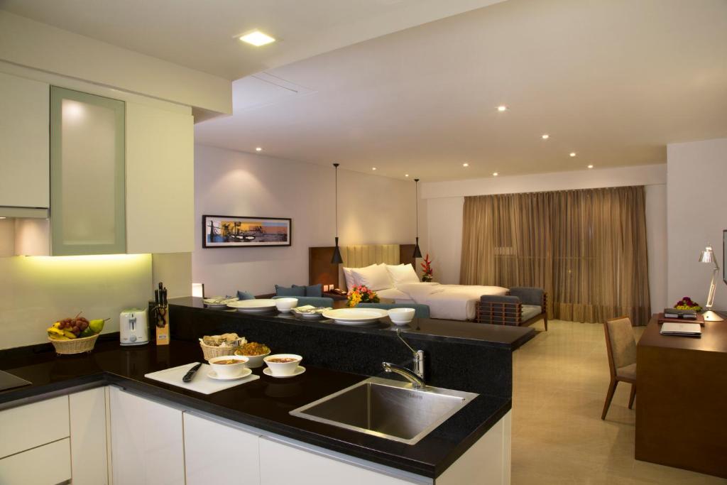 Апартаменты (Номер Делюкс с 1-ой спальней), Oakwood Residence Prestige Whitefield Bangalore