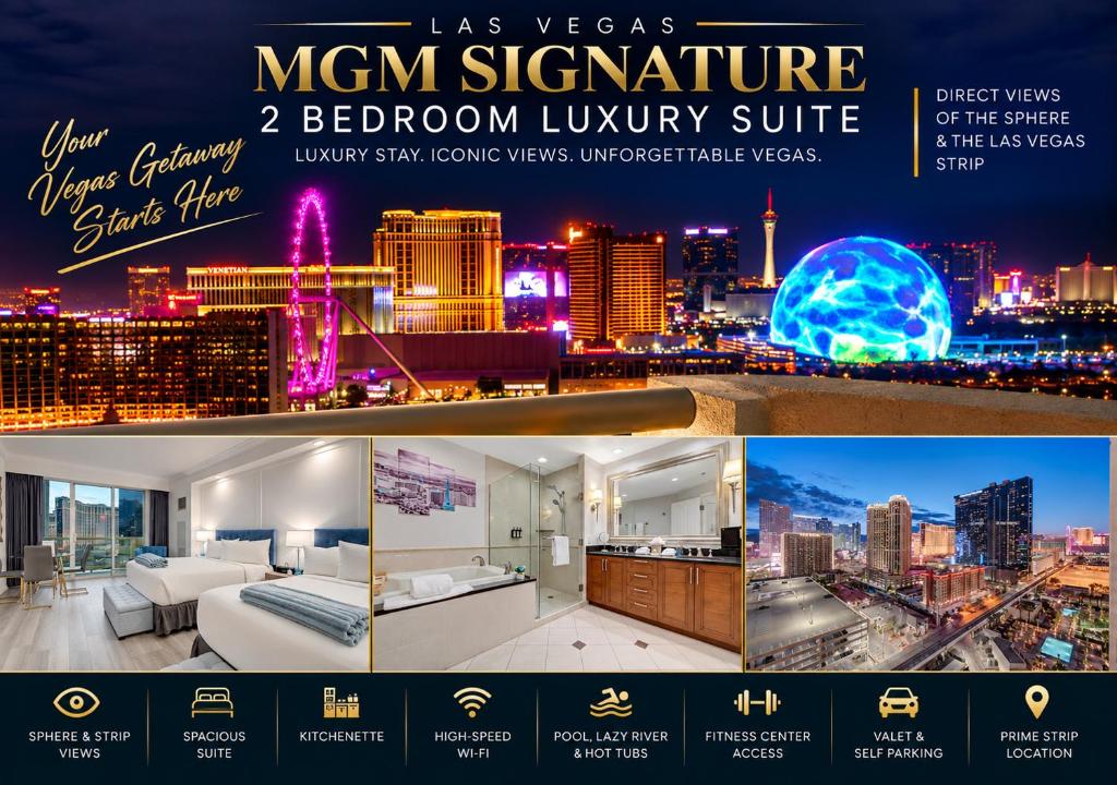 Lucky Gem Penthouse & Luxury Suites at MGM Signature Resort, Strip View 509