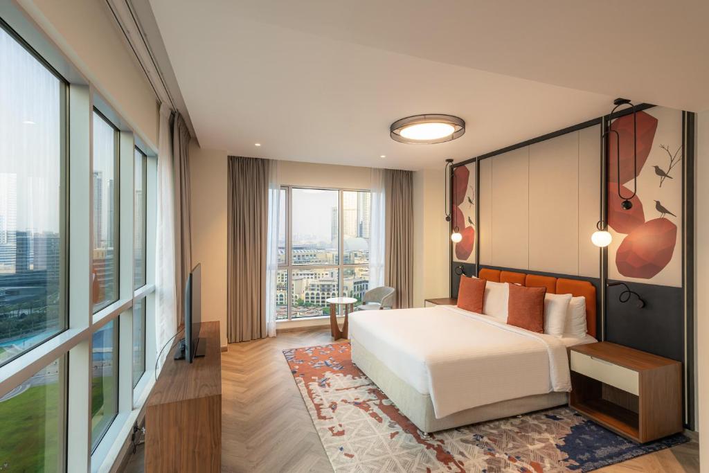 Wyndham Downtown Dubai Room Type - Premium King Studio with Burj Khalifa and Fountain View