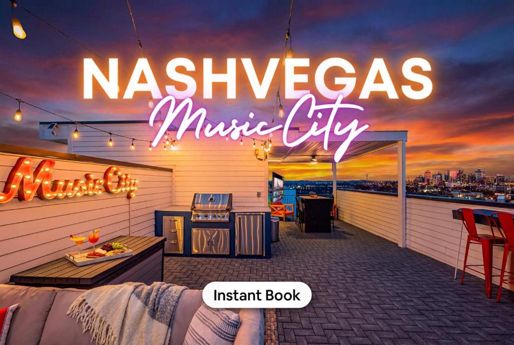 New NashVegas Downtown Rooftop City Views 13Beds