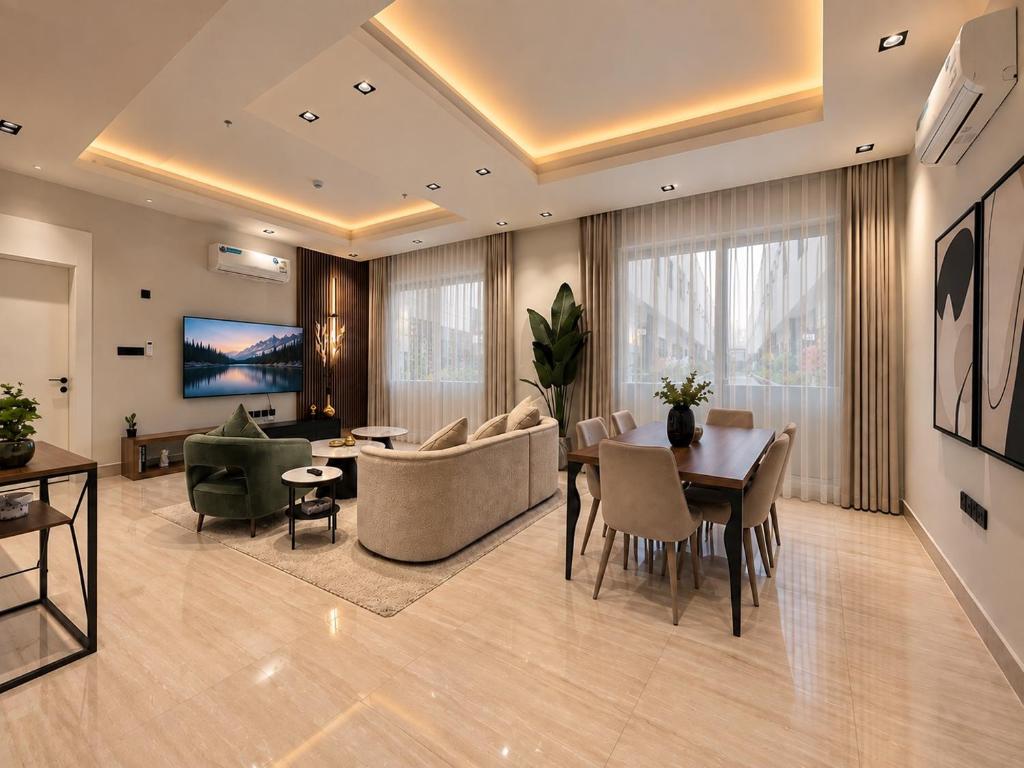 Luxury 2BR Near Boulevard Riyadh - Tap to explore photos
