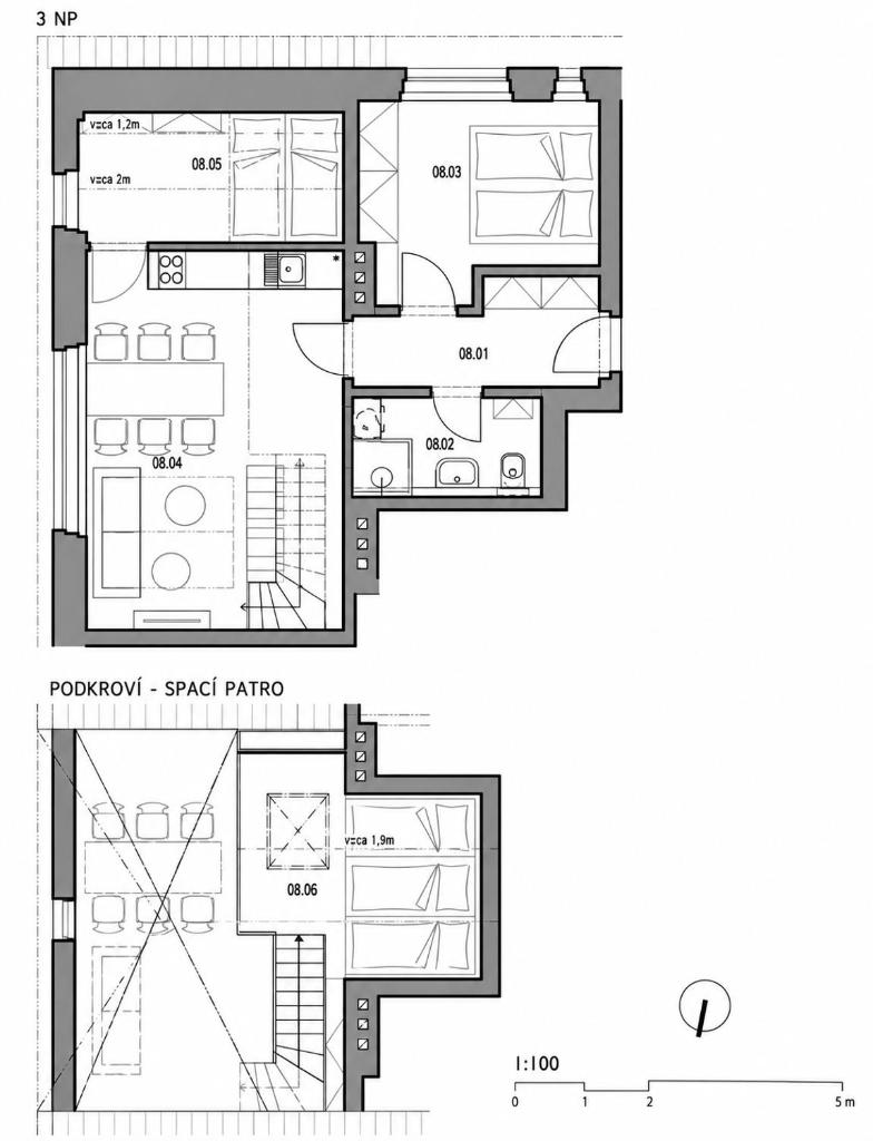 Mezonetový apartmán ve skandinávském stylu - Tap to explore photos