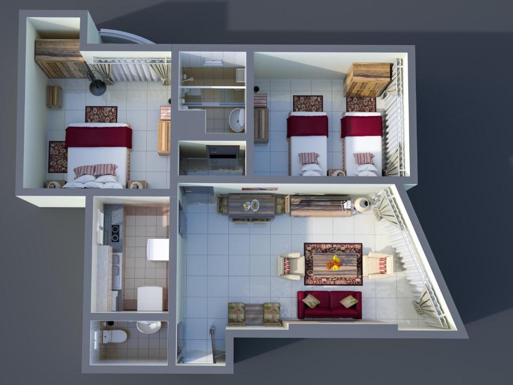 Апартаменты (Люкс с 2 спальнями), Отель Ewan Tower Hotel Apartments
