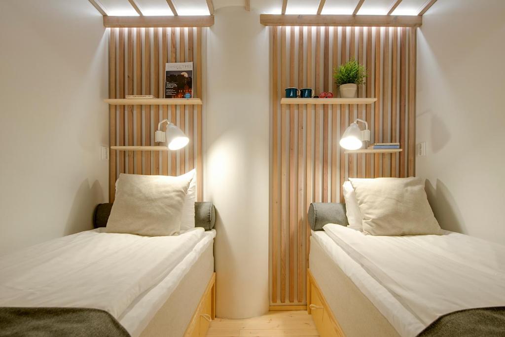 Двухместный (Двухместный номер с 2 отдельными кроватями (без окна)), Dream Hostel & Hotel Tampere