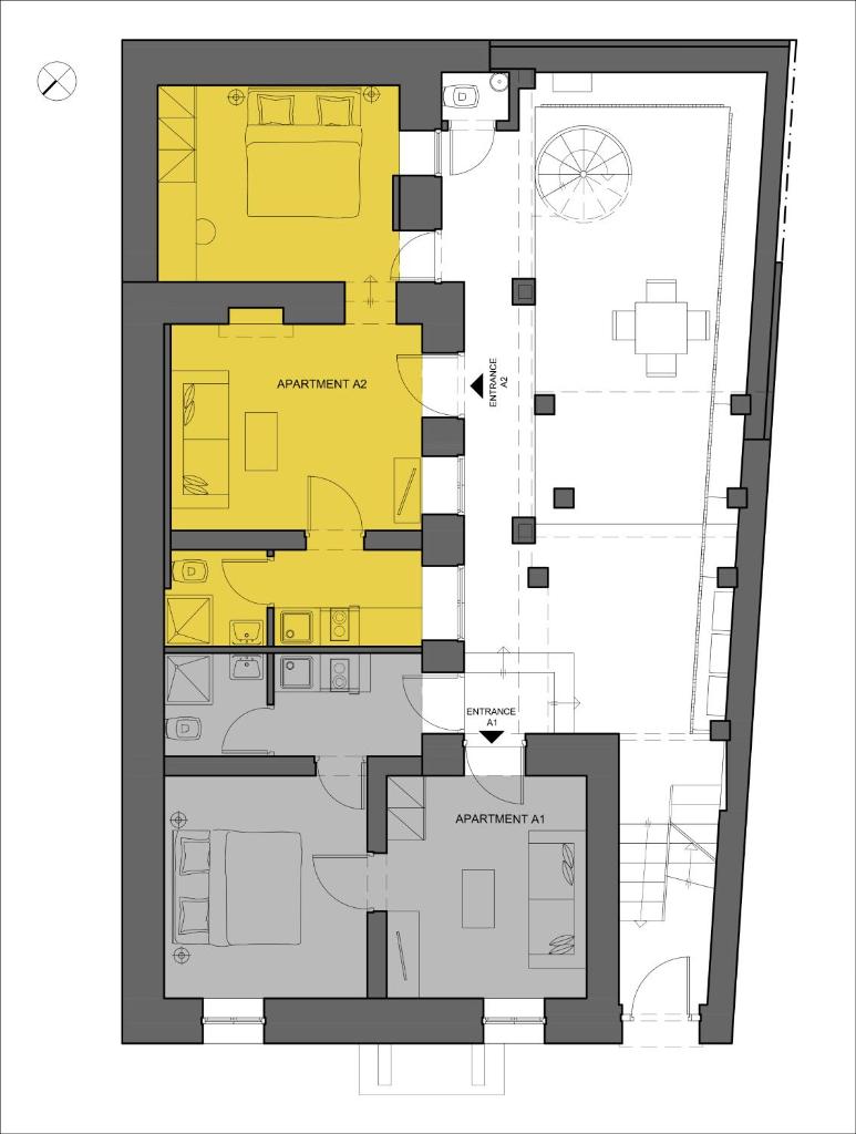 Апартаменты (Апартаменты — Доступ во внутренний двор — Цокольный этаж), Athens Residence Apartments