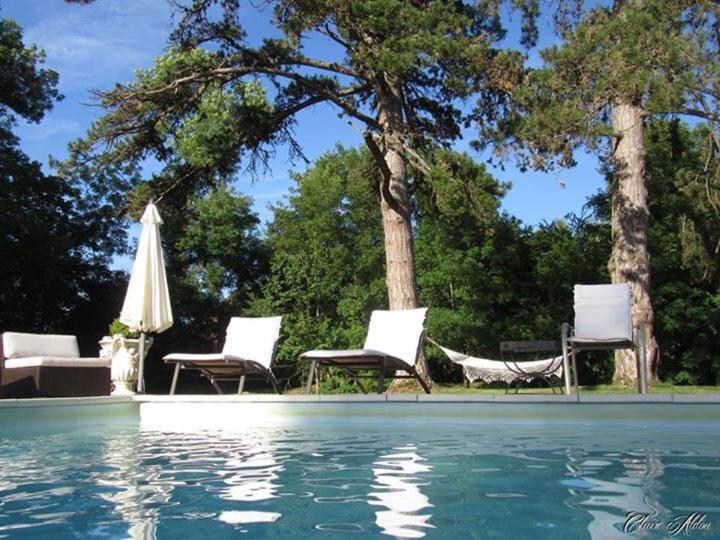 Swimming pool, Chateau Du Four De Vaux in Guerigny