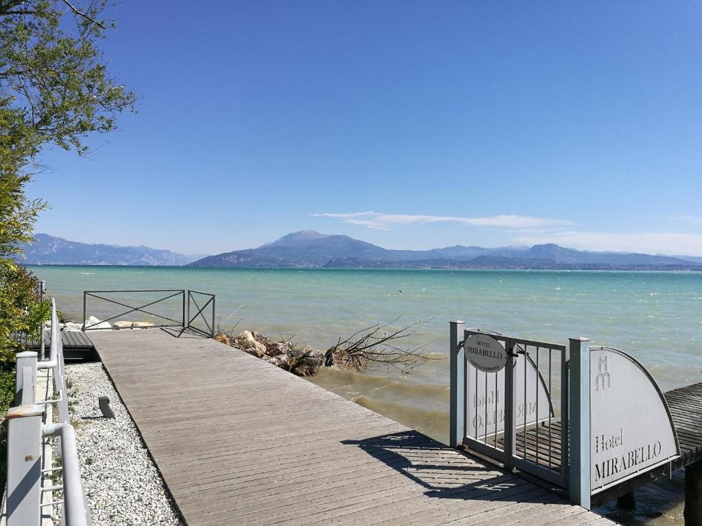 Hotel Mirabello — Beach in Sirmione, Lombardy