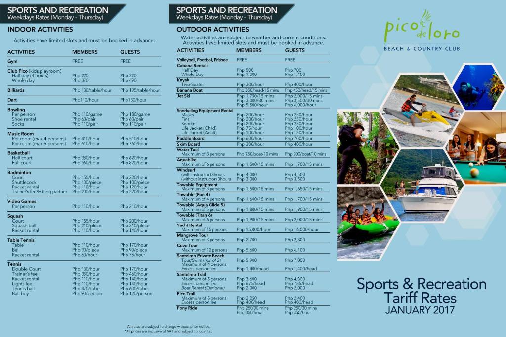Recreational facilities