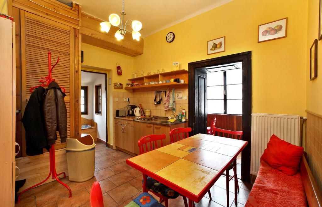 Kitchen, Hostel Merlin in Cesky Krumlov