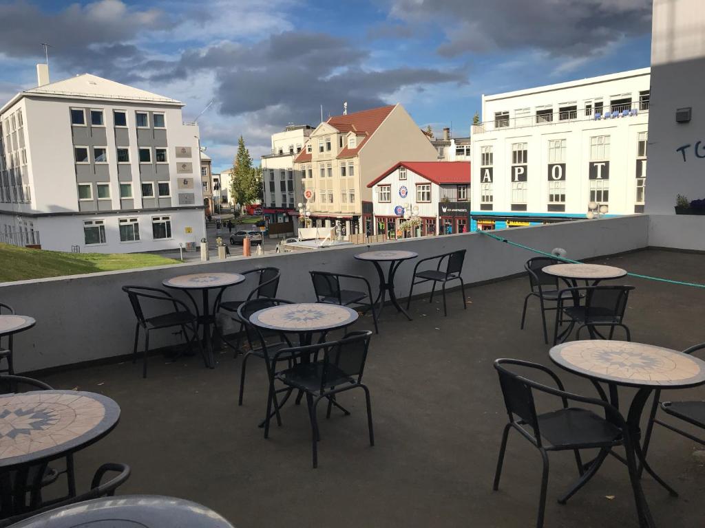 Balcony/terrace, Hafnarstræti Hostel in Akureyri