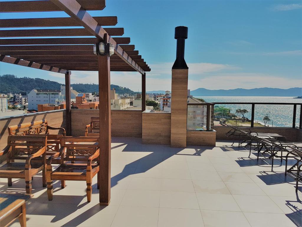 Balcony/terrace, Fragata Apart Hotel in Florianopolis