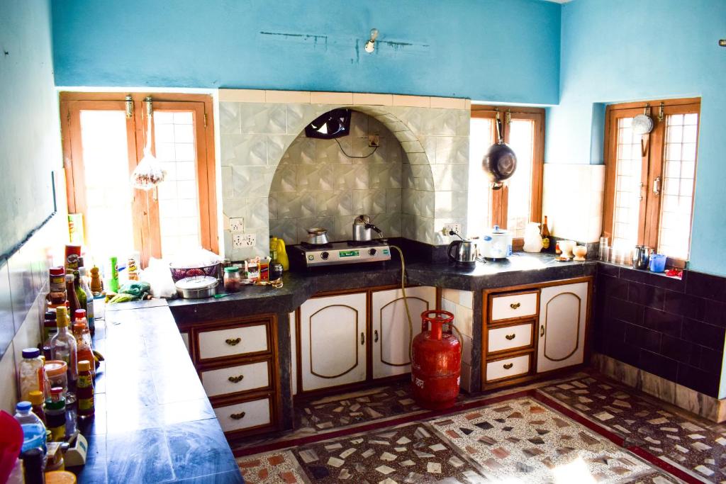 Kitchen, Nepalaya Eco Hostel in Pokhara