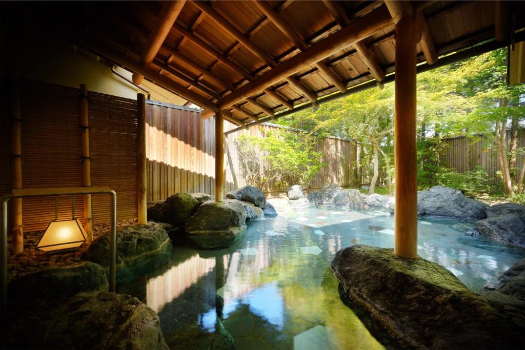 Hot spring bath, Ryokan Saryo Souen in Sendai