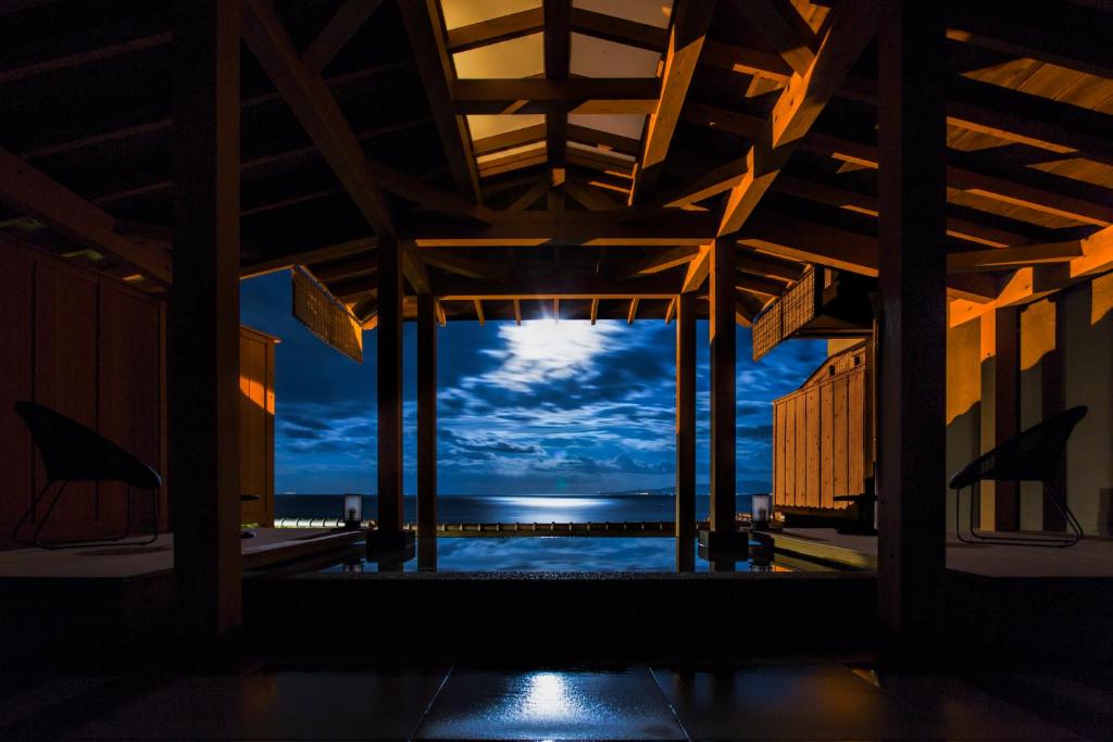 Hot spring bath, Ryokan Bousui in Izu