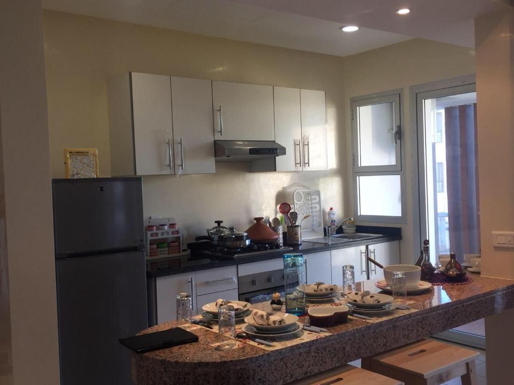 Kitchen, Ocean View BGB Resort in Bouznika