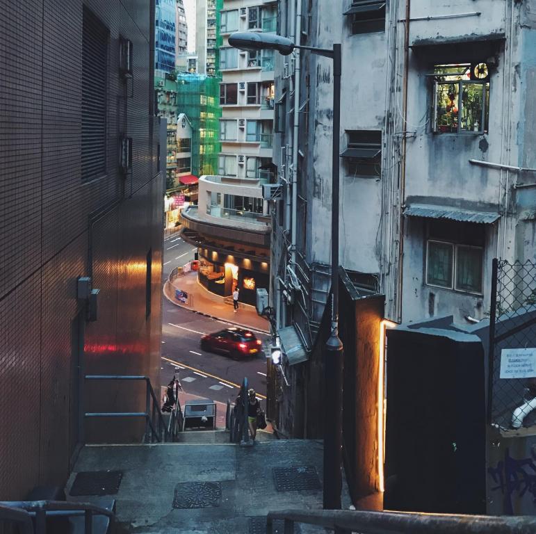 Entrance, SLEEEP HKG Gough St in Hong Kong