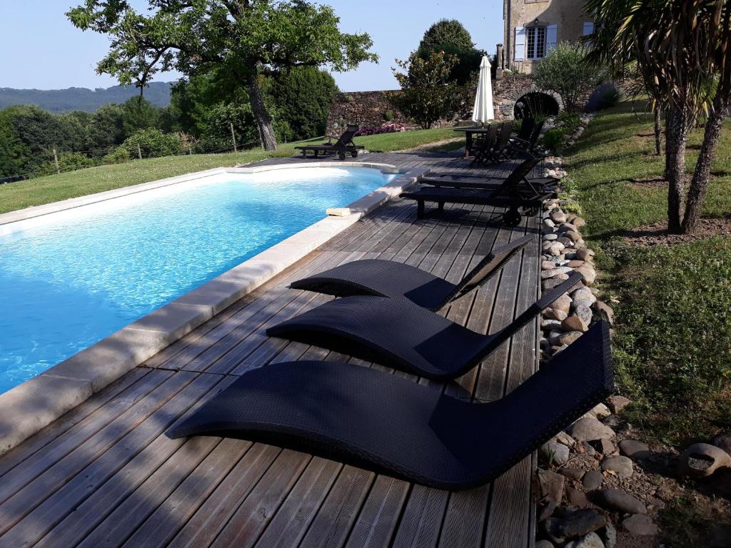 Château de La Grèze スイミングプール