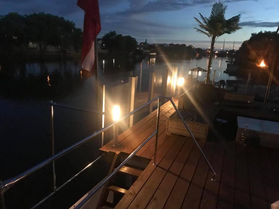 Houseboat on the water photo