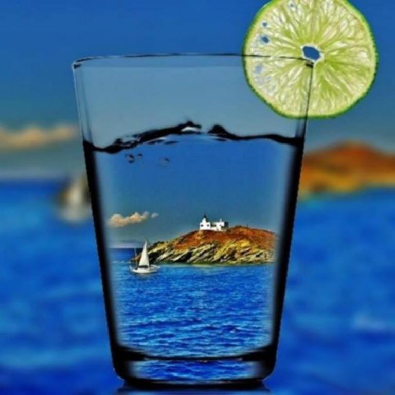 Calme et detente. Vue panoramique mer Egee. — Hotel in Athens