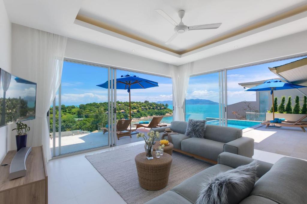 Single Level BEACHSIDE VILLA - BB2 - at BAYSIDE LUXURY VILLAS Samrong Bay Beach 3 BED 4 BATH SEA a 전경