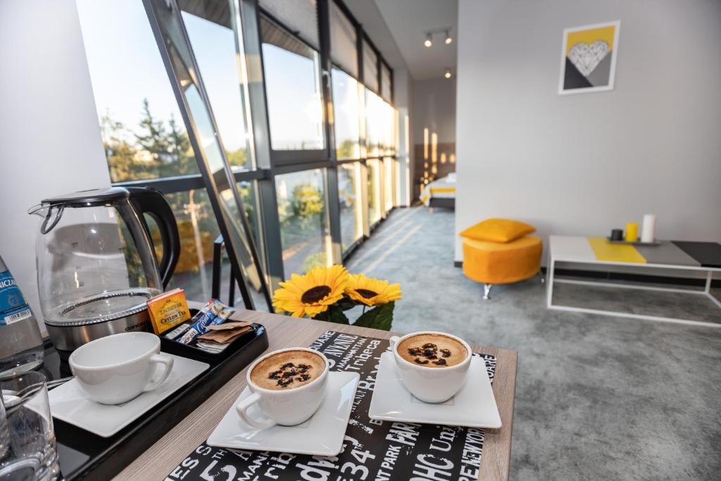 Apartamenty ELITMAT의 모던한 주방 및 거실 공간 사진